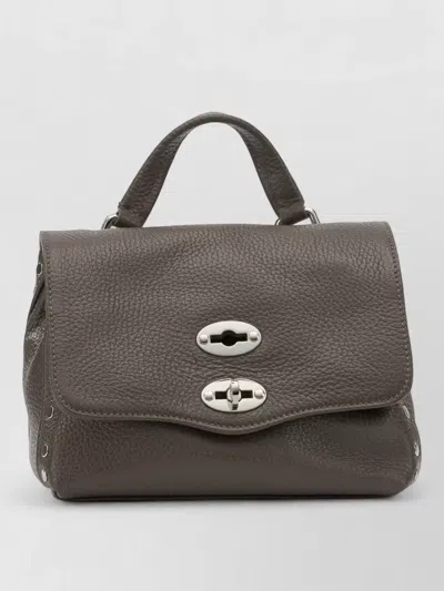 Zanellato Shoulder Bag Top Handle Metal Hardware In Brown