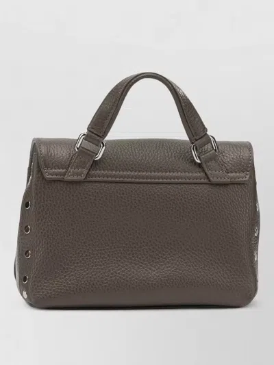 Zanellato Shoulder Bag Top Handle Metal Hardware In Brown