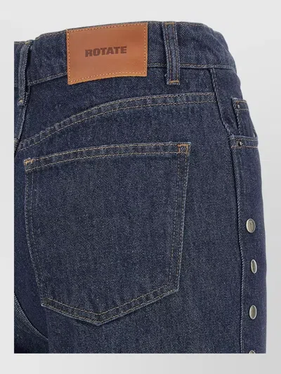 Rotate Birger Christensen Denim Jeans Button Detail Belt Loops In Multi