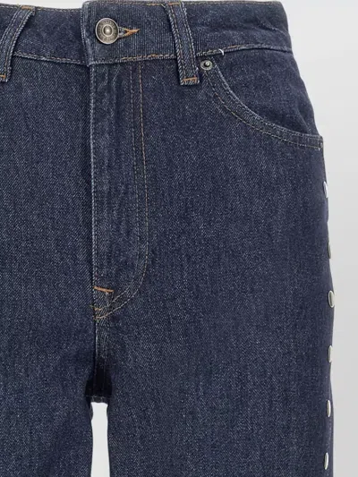 Rotate Birger Christensen Denim Jeans Button Detail Belt Loops In Multi