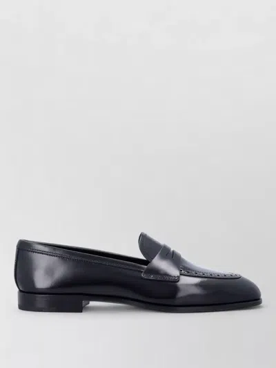 Church's Penny Strap Leather Loafer Round Toe In Black