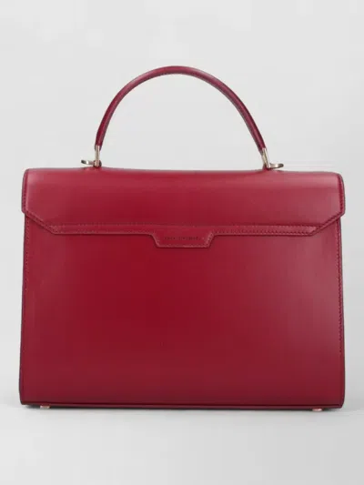 Anya Hindmarch Gold Tone Hardware Structured Shoulder Bag In Red
