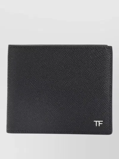 Tom Ford Textured Leather Bifold Wallet And Cardholder In Black