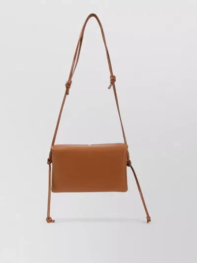 Celine Trio Shoulder Bag Adjustable Strap Knots In Brown