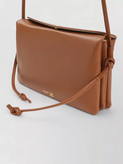 Celine Trio Shoulder Bag Adjustable Strap Knots In Brown