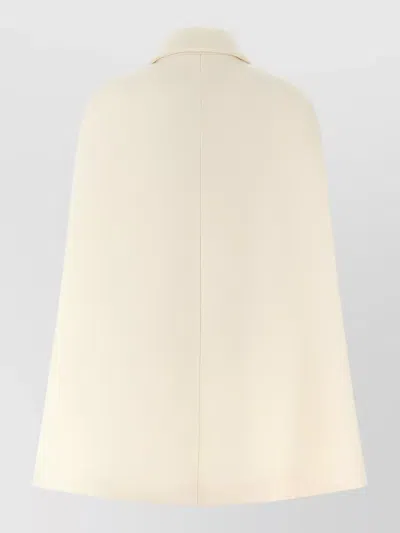 Valentino Hooded Jacket Collar Design Front Pockets In Neutral