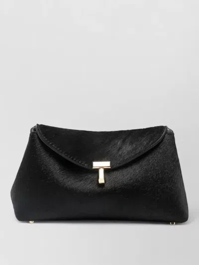 Totême Mini Clutch Bag Curved Silhouette In Black