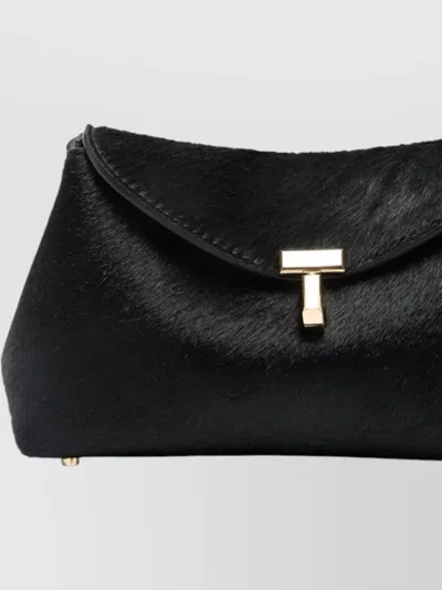 Totême Mini Clutch Bag Curved Silhouette In Black