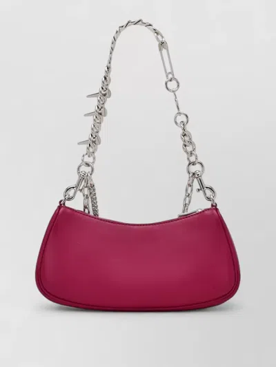 Marc Jacobs Leather Shoulder Bag Top Handle Chain In Pink