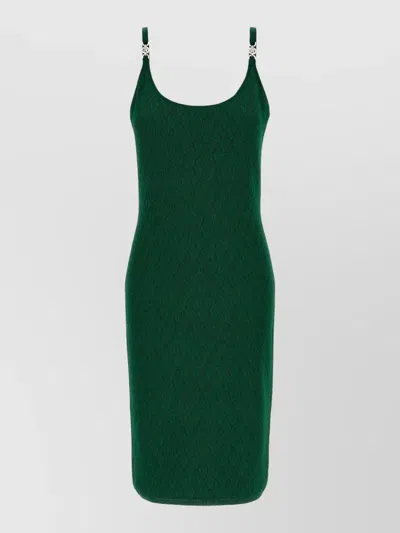 Versace Medusa 95 Dress Fitted Scoop Neckline In Green