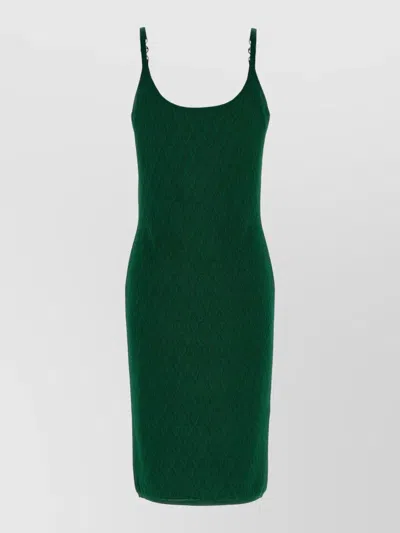 Versace Medusa 95 Dress Fitted Scoop Neckline In Green