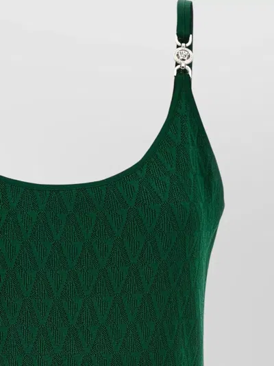 Versace Medusa 95 Dress Fitted Scoop Neckline In Green