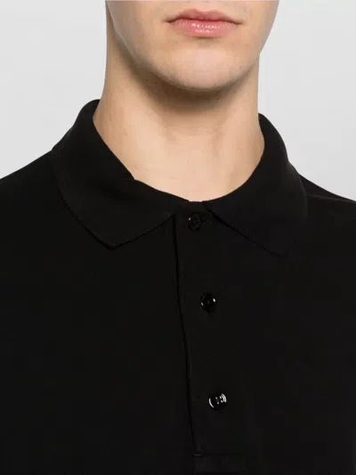 Tom Ford Mens Black Short-sleeve Lyocell-cotton Piquet Polo Shirt In Black