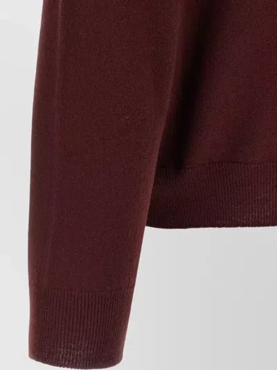 Maison Margiela Four Stitches Knitwear V Neck Sweater In Red