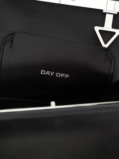 Attico Day Off Shoulder Bag Adjustable Strap Hardware In Black