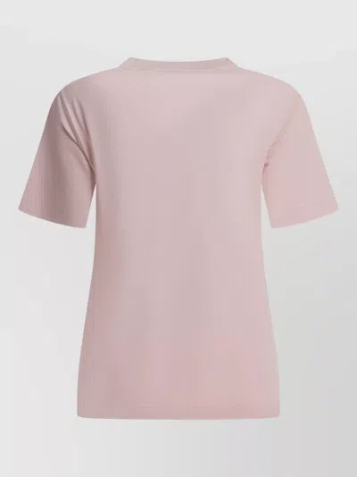 Burberry Cotton Ekd Graphic Crew Neck T-shirt In Pink