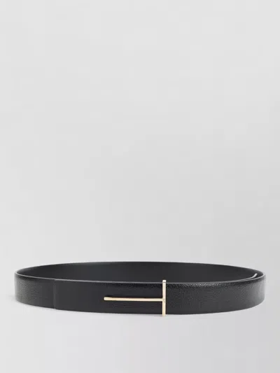 Tom Ford Smooth Finish Leather Belt Accessory In Black