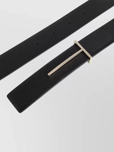 Tom Ford Smooth Finish Leather Belt Accessory In Black