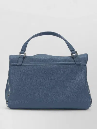 Zanellato Shoulder Bag Adjustable Strap Studded Top Handle In Blue