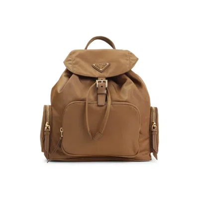 Prada Brown Re-nylon Backpack In Brown