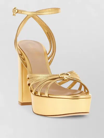 Gianvito Rossi Rita Sandals Open Toe Block Heel In Multi