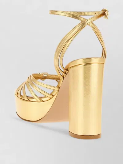 Gianvito Rossi Rita Sandals Open Toe Block Heel In Multi