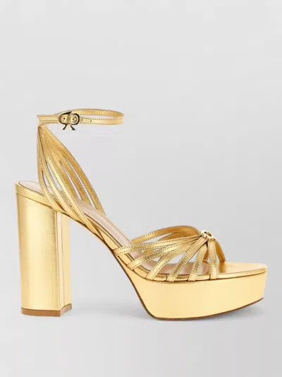 Gianvito Rossi Rita Sandals Open Toe Block Heel In Multi