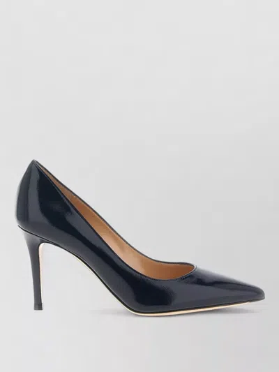 Gianvito Rossi Signature Pumps Glossy Finish Leather Sole Pointed Toe In Multi