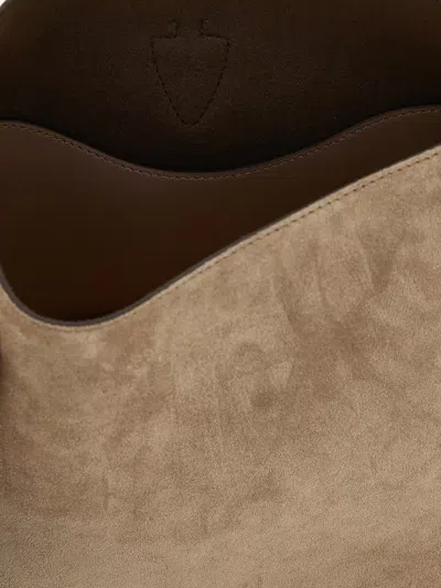 Tod's T Mini Bucket Bag Adjustable Strap Top Handle In Brown