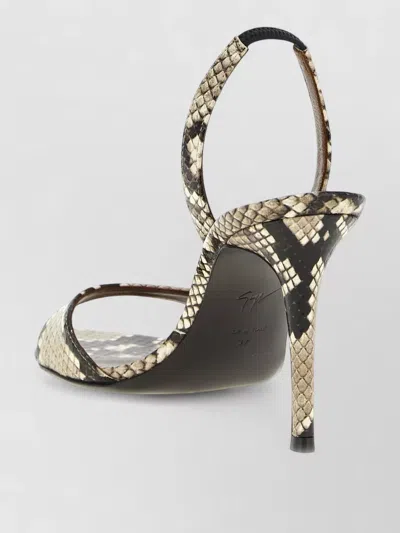 Giuseppe Zanotti Clandestino Patagonia Slingback Snake Print Sandals In Multi