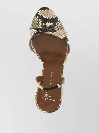 Giuseppe Zanotti Clandestino Patagonia Slingback Snake Print Sandals In Multi