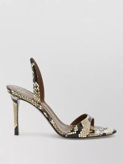Giuseppe Zanotti Clandestino Patagonia Slingback Snake Print Sandals In Multi