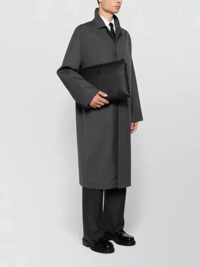 Tod's Medium Leather Clutch Bag Rectangular In Black