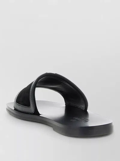 Valentino Garavani Superstar Leather Sandals For Modern Elegance In Black