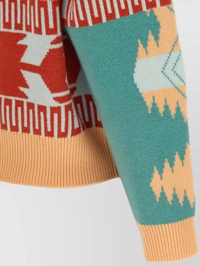 Alanui Thistles Knitwear Shawl Collar Fringe In Multi