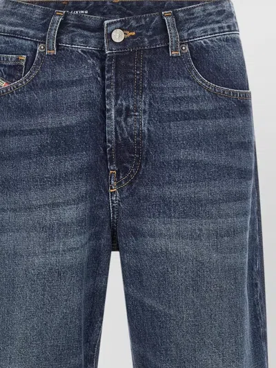 Diesel Sent Denim Trousers Contrast Stitching In Blue