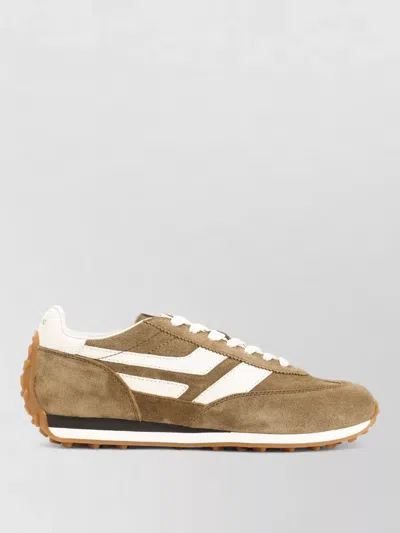 Tom Ford Sneakers Contrast Stripes Rubber Sole Suede Panels In Multi