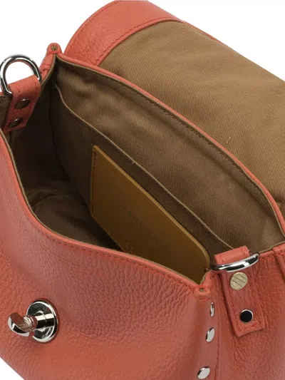 Zanellato Shoulder Bag Adjustable Strap Metal Hardware In Orange