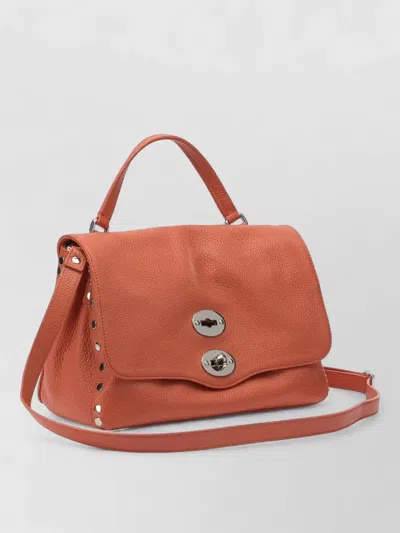 Zanellato Shoulder Bag Adjustable Strap Metal Hardware In Orange