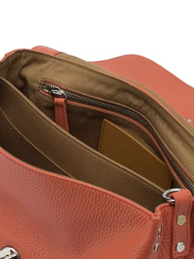 Zanellato Shoulder Bag Adjustable Strap Metal Hardware In Orange