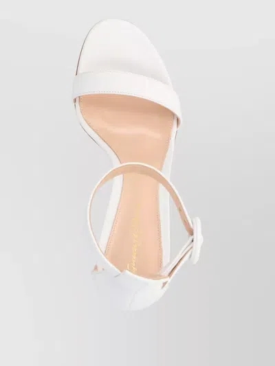 Gianvito Rossi Portofino Sandals Open Toe Ankle Strap In White