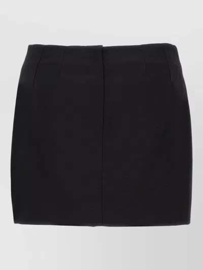 Dolce & Gabbana High Waist Short Skirt Sicily Collection In Black