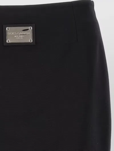 Dolce & Gabbana High Waist Short Skirt Sicily Collection In Black