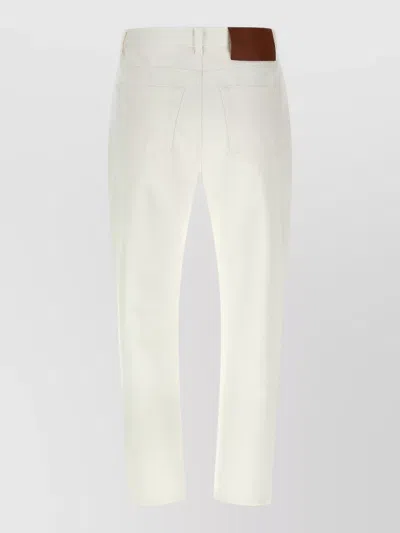 Victoria Beckham High Rise Jeans Featuring Practical Pockets In White