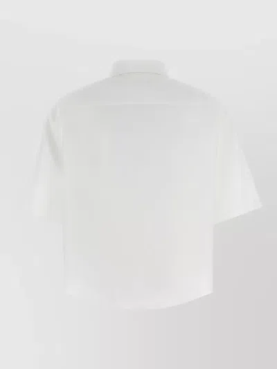 Maison Margiela Short Sleeve Shirt Button Down Collar Pocket In White