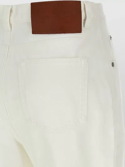 Victoria Beckham High Rise Jeans Featuring Practical Pockets In White