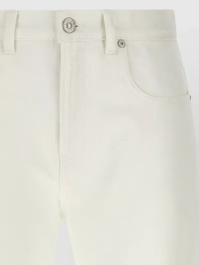 Victoria Beckham High Rise Jeans Featuring Practical Pockets In White