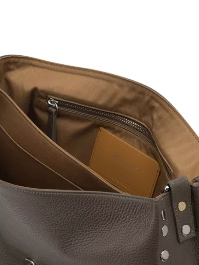 Zanellato Shoulder Bag Textured Finish Top Handle In Brown