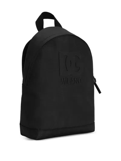 Dolce & Gabbana Logo Backpack In Black