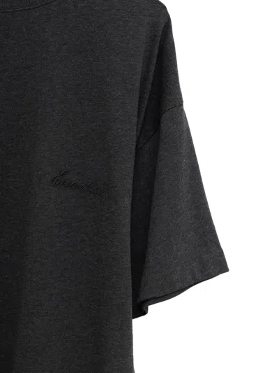 Essentials Embroidered-logo T-shirt In Black